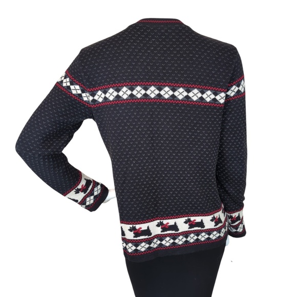 Scottish Terrier Cardigan Sweater (relaxed fit) - Picture 7 of 12